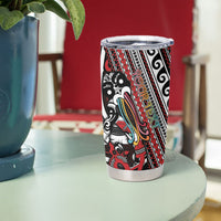 Personalised Maori Language Week Tumbler Cup Ake Ake Ake Tribal Patterns DT05 - Polynesian Pride