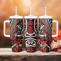 Personalised Maori Language Week Tumbler With Handle Ake Ake Ake Tribal Patterns DT05 - Polynesian Pride
