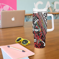 Personalised Maori Language Week Tumbler With Handle Ake Ake Ake Tribal Patterns DT05 - Polynesian Pride