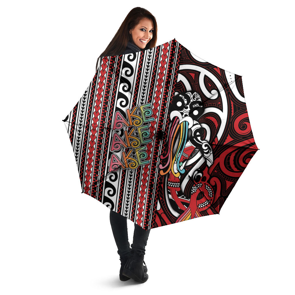 Maori Language Week Umbrella Ake Ake Ake Tribal Patterns DT05 - Polynesian Pride