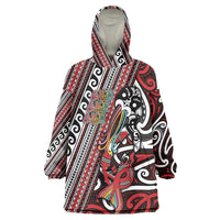 Personalised Maori Language Week Wearable Blanket Hoodie Ake Ake Ake Tribal Patterns DT05 One Size Red - Polynesian Pride
