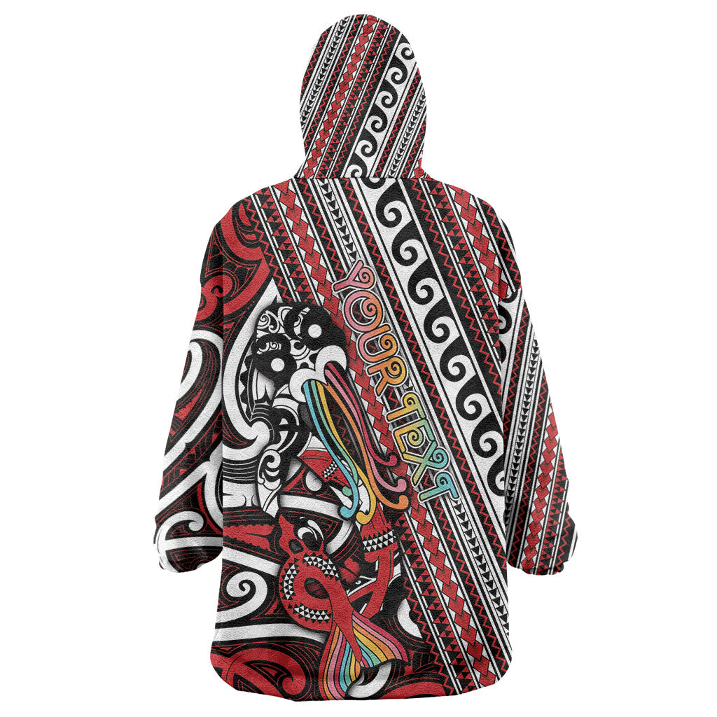 Personalised Maori Language Week Wearable Blanket Hoodie Ake Ake Ake Tribal Patterns DT05 - Polynesian Pride