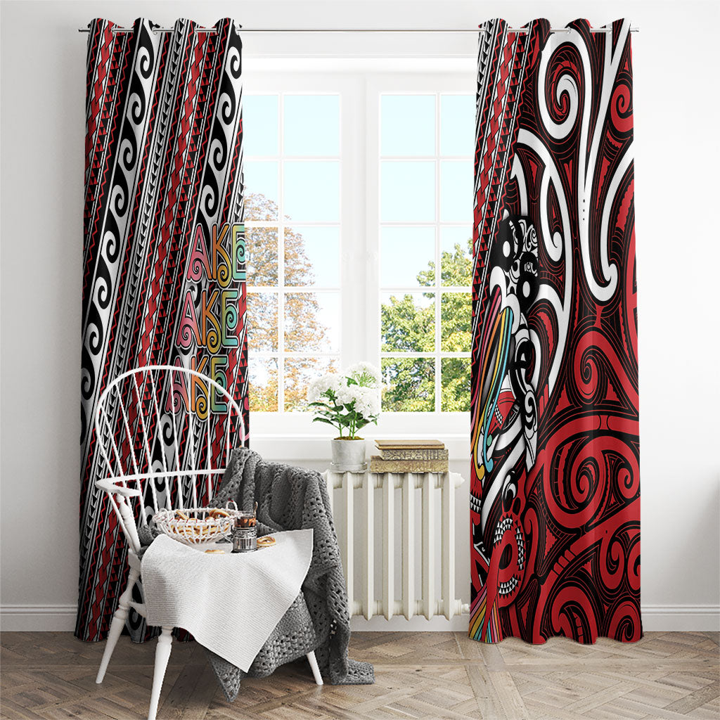 Maori Language Week Window Curtain Ake Ake Ake Tribal Patterns DT05 - Polynesian Pride