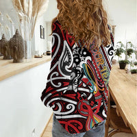 Personalised Maori Language Week Women Casual Shirt Ake Ake Ake Tribal Patterns DT05 - Polynesian Pride