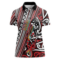 Personalised Maori Language Week Women Polo Shirt Ake Ake Ake Tribal Patterns DT05 Female Red - Polynesian Pride