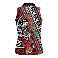 Personalised Maori Language Week Women Sleeveless Polo Shirt Ake Ake Ake Tribal Patterns DT05 - Polynesian Pride