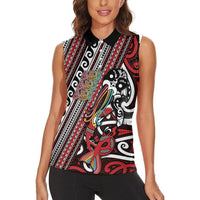 Personalised Maori Language Week Women Sleeveless Polo Shirt Ake Ake Ake Tribal Patterns DT05 - Polynesian Pride