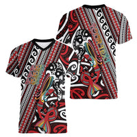 Personalised Maori Language Week Women V-Neck T-Shirt Ake Ake Ake Tribal Patterns DT05 - Polynesian Pride