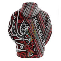Personalised Maori Language Week Zip Hoodie Ake Ake Ake Tribal Patterns DT05 - Polynesian Pride