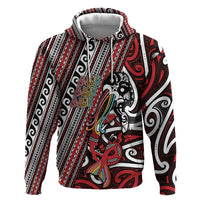 Personalised Maori Language Week Zip Hoodie Ake Ake Ake Tribal Patterns DT05 Pullover Hoodie Red - Polynesian Pride