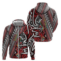 Personalised Maori Language Week Zip Hoodie Ake Ake Ake Tribal Patterns DT05 - Polynesian Pride