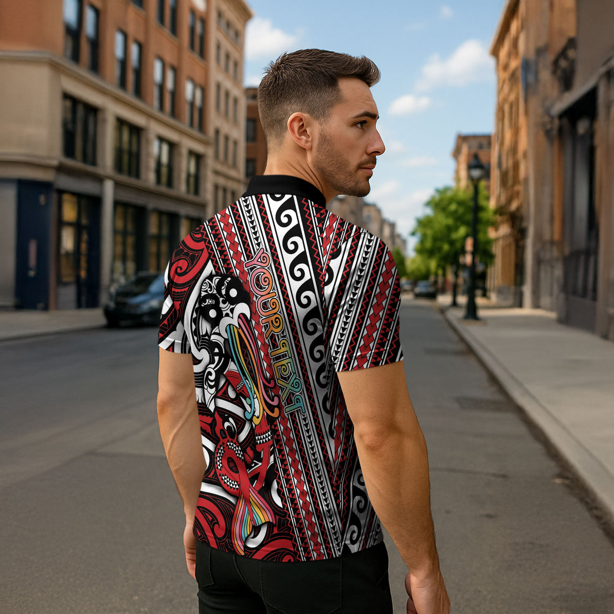 Personalised Maori Language Week Zipper Polo Shirt Ake Ake Ake Tribal Patterns DT05 - Polynesian Pride