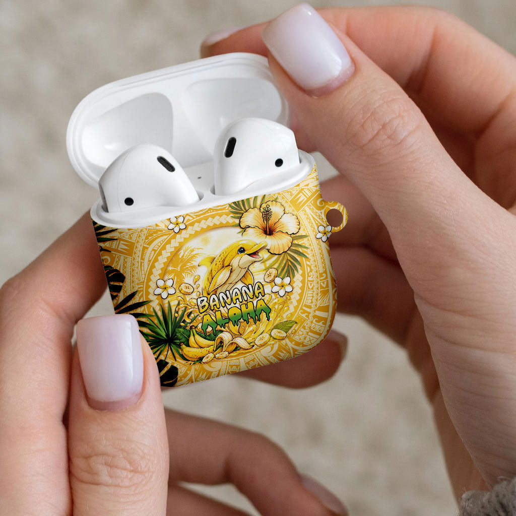 Hawaii Banana Dolphin AirPods Case Cute Cosplay Naiʻa Fish Tribal Patterns DT05 - Polynesian Pride