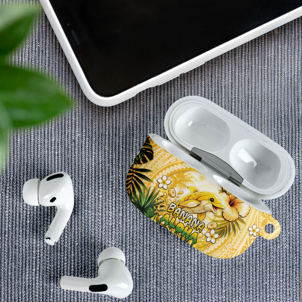 Hawaii Banana Dolphin AirPods Case Cute Cosplay Naiʻa Fish Tribal Patterns DT05 - Polynesian Pride