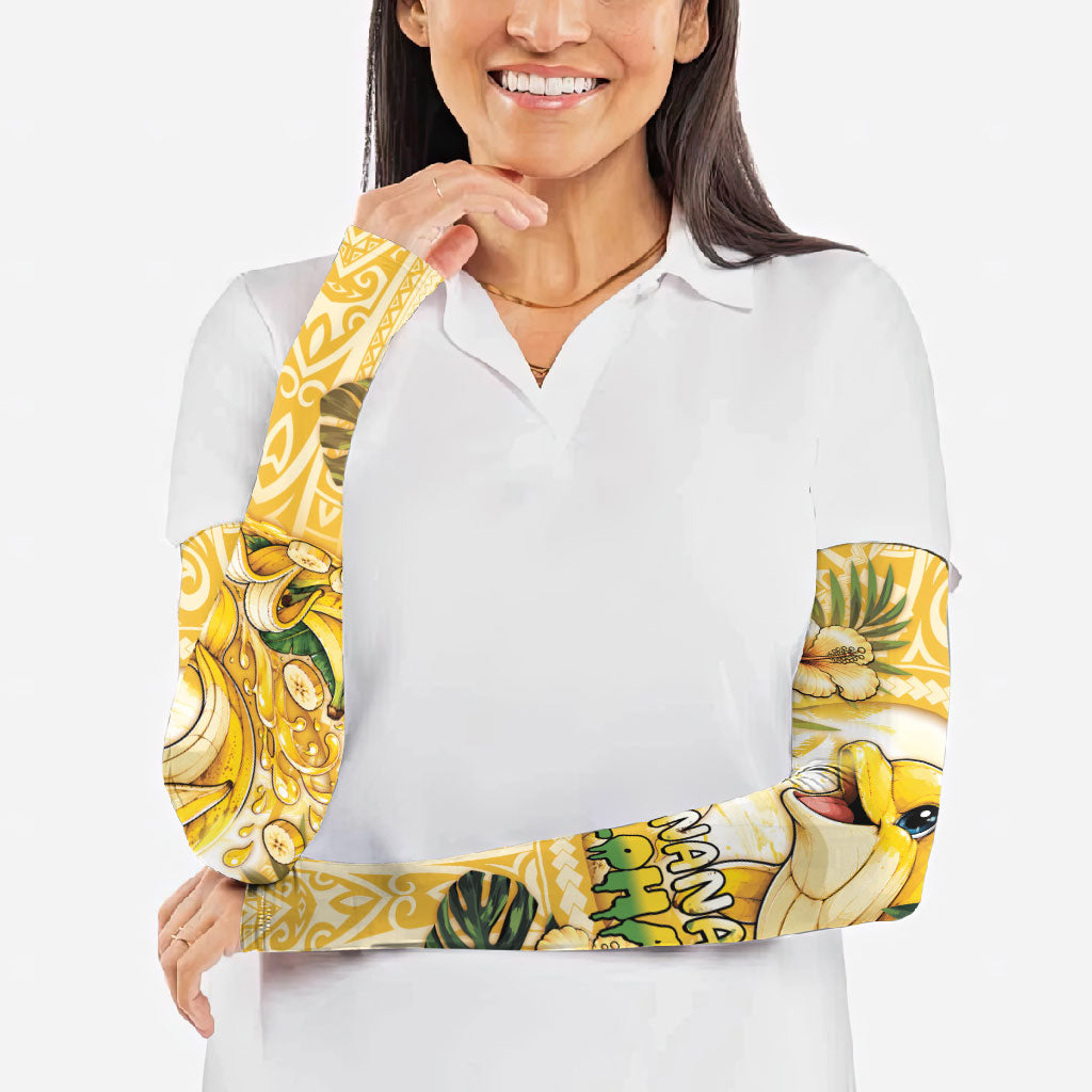 Hawaii Banana Dolphin Arm Sleeves Cute Cosplay Naiʻa Fish Tribal Patterns DT05 - Polynesian Pride