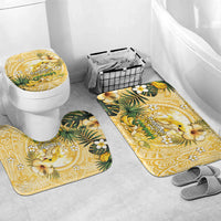 Hawaii Banana Dolphin Bathroom Set Cute Cosplay Naiʻa Fish Tribal Patterns DT05 Mat Set Only (3 pcs) One Size Yellow - Polynesian Pride