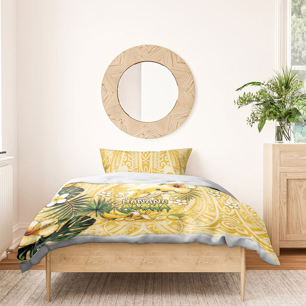 Hawaii Banana Dolphin Bedding Set Cute Cosplay Naiʻa Fish Tribal Patterns DT05 - Polynesian Pride