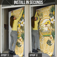 Hawaii Banana Dolphin Door Cover Cute Cosplay Naiʻa Fish Tribal Patterns DT05 - Polynesian Pride