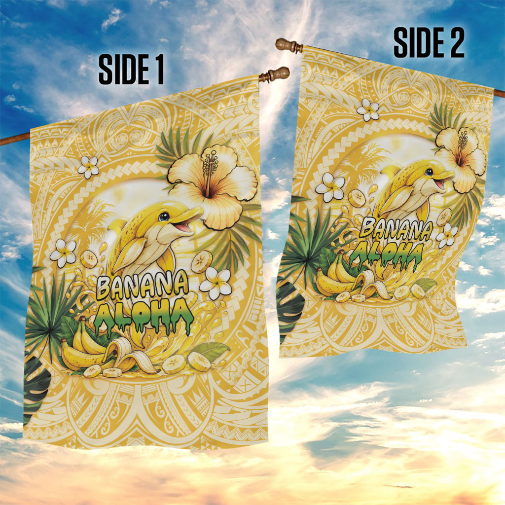 Hawaii Banana Dolphin Garden Flag Cute Cosplay Naiʻa Fish Tribal Patterns DT05 - Polynesian Pride