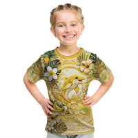 Hawaii Banana Dolphin Kid T Shirt Cute Cosplay Naiʻa Fish Tribal Patterns DT05 Yellow - Polynesian Pride