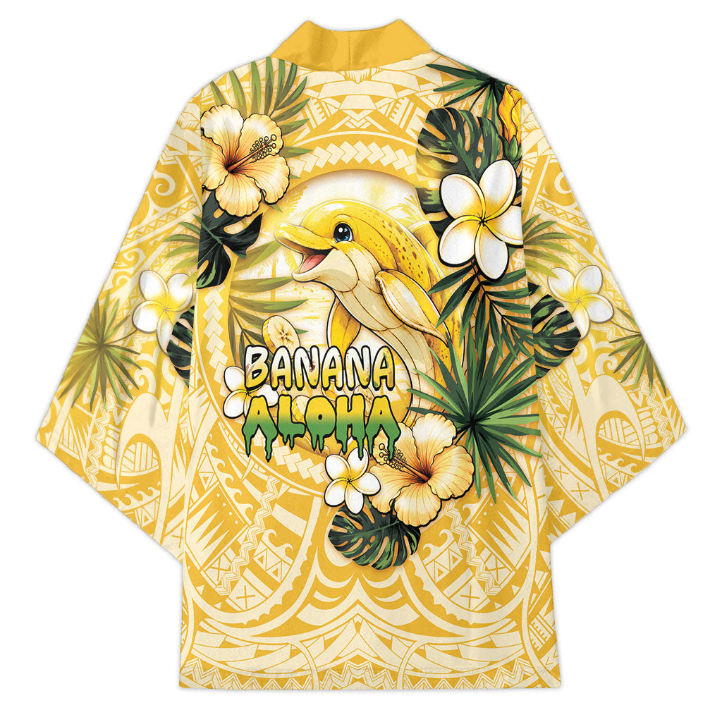 Hawaii Banana Dolphin Kimono Cute Cosplay Naiʻa Fish Tribal Patterns DT05 - Polynesian Pride