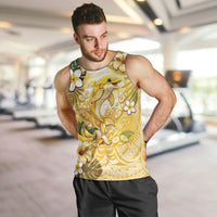 Hawaii Banana Dolphin Men Tank Top Cute Cosplay Naiʻa Fish Tribal Patterns DT05 Yellow - Polynesian Pride
