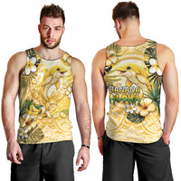 Hawaii Banana Dolphin Men Tank Top Cute Cosplay Naiʻa Fish Tribal Patterns DT05 - Polynesian Pride