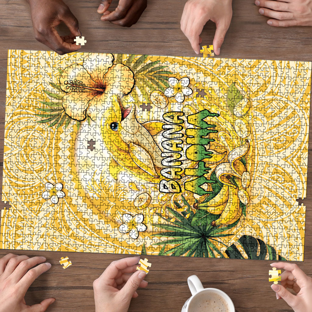 Hawaii Banana Dolphin Puzzle Cute Cosplay Naiʻa Fish Tribal Patterns DT05 - Polynesian Pride