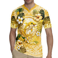 Hawaii Banana Dolphin Rugby Jersey Cute Cosplay Naiʻa Fish Tribal Patterns DT05 - Polynesian Pride