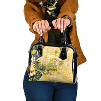 Hawaii Banana Dolphin Shoulder Handbag Cute Cosplay Naiʻa Fish Tribal Patterns DT05 One Size Yellow - Polynesian Pride