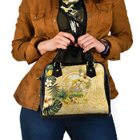 Hawaii Banana Dolphin Shoulder Handbag Cute Cosplay Naiʻa Fish Tribal Patterns DT05 - Polynesian Pride