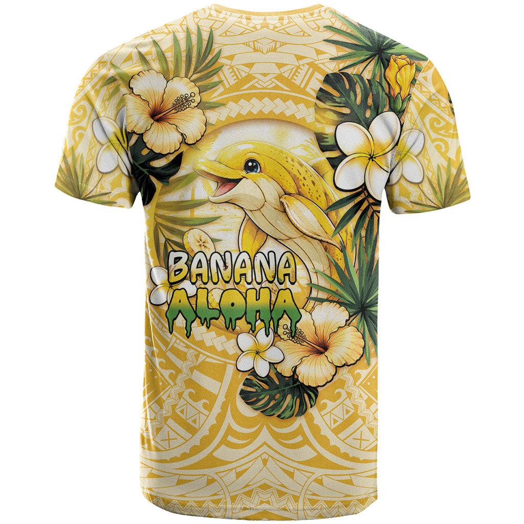 Hawaii Banana Dolphin T Shirt Cute Cosplay Naiʻa Fish Tribal Patterns DT05 - Polynesian Pride
