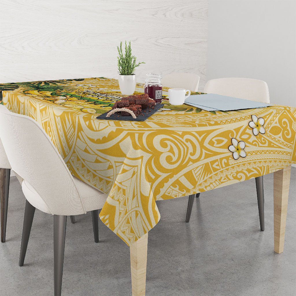 Hawaii Banana Dolphin Tablecloth Cute Cosplay Naiʻa Fish Tribal Patterns DT05 - Polynesian Pride