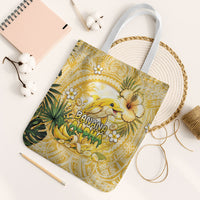 Hawaii Banana Dolphin Tote Bag Cute Cosplay Naiʻa Fish Tribal Patterns DT05 White Strap One Size Yellow - Polynesian Pride
