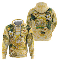 Hawaii Banana Dolphin Zip Hoodie Cute Cosplay Naiʻa Fish Tribal Patterns DT05 - Polynesian Pride