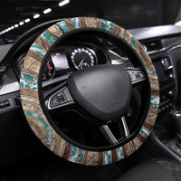 3D Illusion Surfing Skeleton Halloween Steering Wheel Cover Surfboard Bones Ocean Wave Stone Well