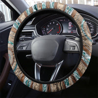 3D Illusion Surfing Skeleton Halloween Steering Wheel Cover Surfboard Bones Ocean Wave Stone Well