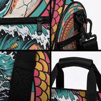 3D Illusion Surfing Skull Aloha Halloween Duffle Bag Tropical Guitarist Bones Wave