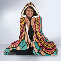 3D Illusion Surfing Skull Aloha Halloween Hooded Blanket Tropical Guitarist Bones Wave