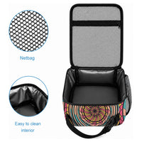 3D Illusion Surfing Skull Aloha Halloween Lunch Bag Tropical Guitarist Bones Wave