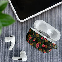 Tropical Calavera Hawaiian AirPods Case Sugar Skull Pineapple Hibiscus Floral