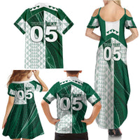 Custom Hawaii Volleyball Family Matching Summer Maxi Dress and Hawaiian Shirt Shaka Aloha Hand DT05 - Polynesian Pride