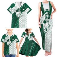 Custom Hawaii Volleyball Family Matching Tank Maxi Dress and Hawaiian Shirt Shaka Aloha Hand DT05 - Polynesian Pride