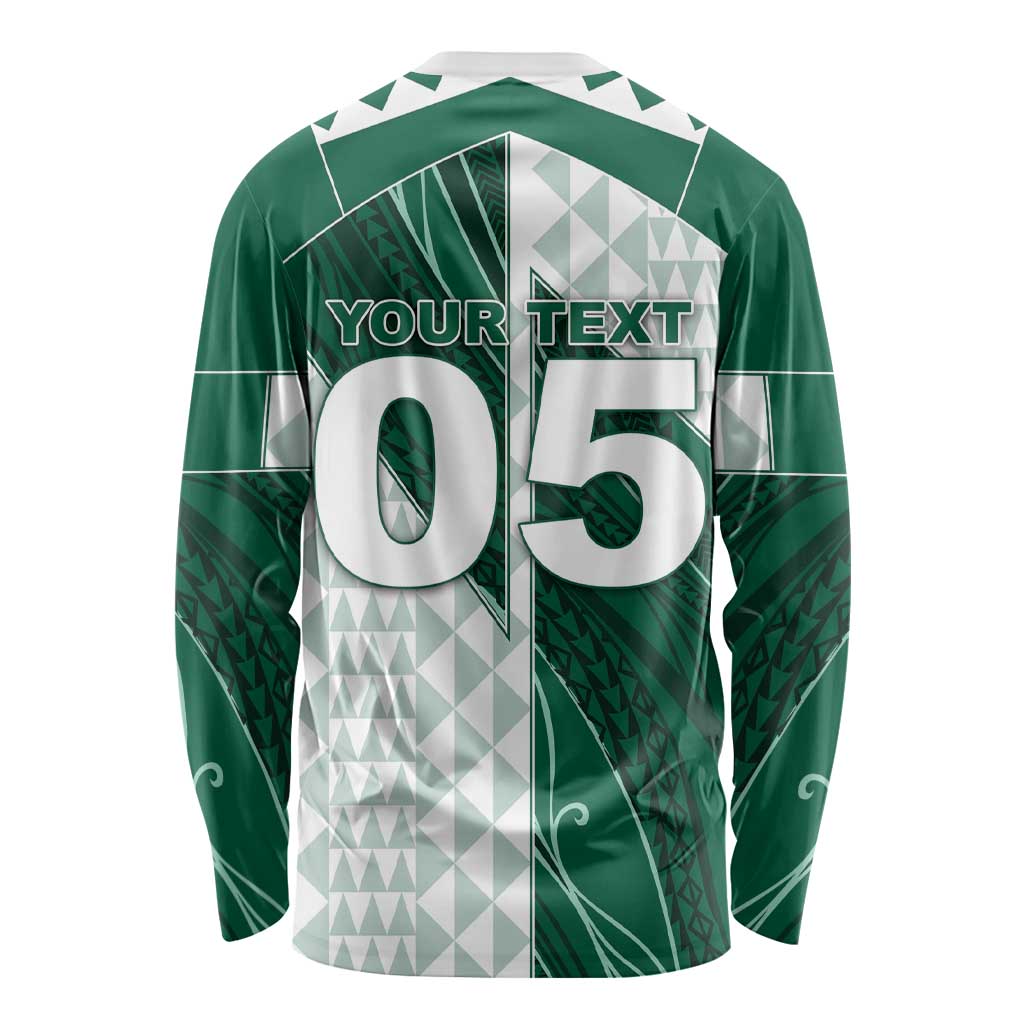 Custom Hawaii Volleyball Long Sleeve Shirt Shaka Aloha Hand