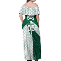Custom Hawaii Volleyball Off Shoulder Maxi Dress Shaka Aloha Hand DT05 - Polynesian Pride