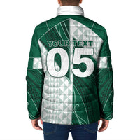 Custom Hawaii Volleyball Padded Jacket Shaka Aloha Hand