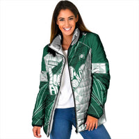 Custom Hawaii Volleyball Padded Jacket Shaka Aloha Hand