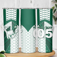 Custom Hawaii Volleyball Skinny Tumbler Shaka Aloha Hand