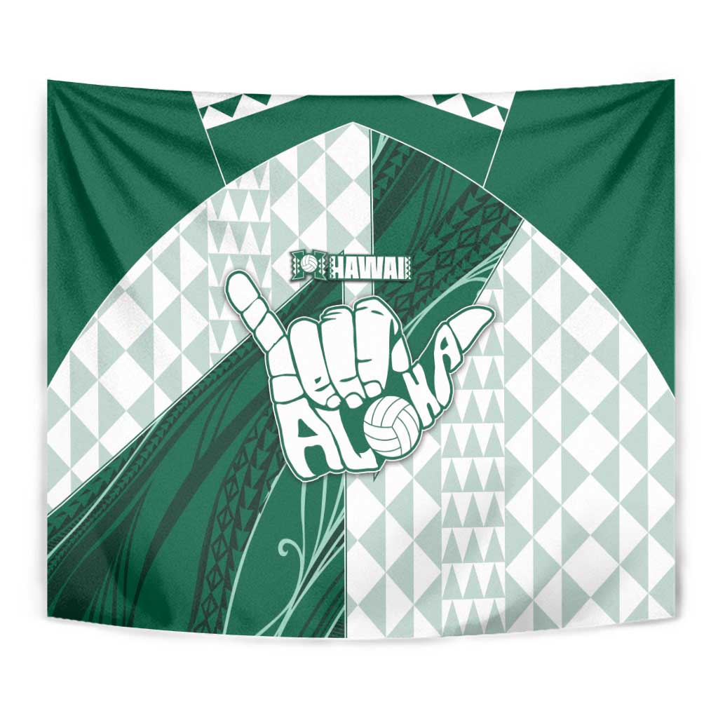 Hawaii Volleyball Tapestry Shaka Aloha Hand