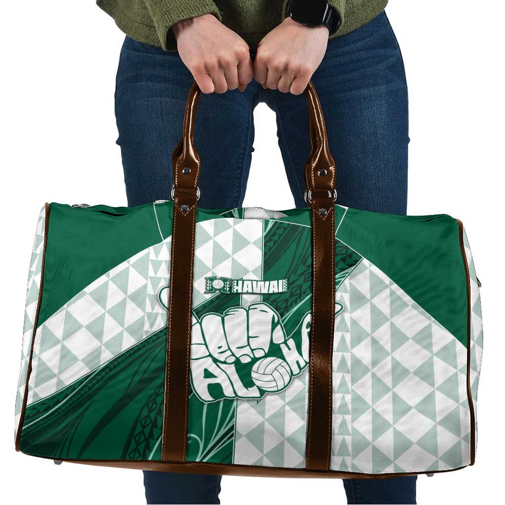 Hawaii Volleyball Travel Bag Shaka Aloha Hand DT05 Green - Polynesian Pride